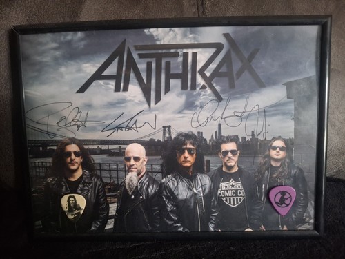 Anthrax band signed photograph - anthrax,